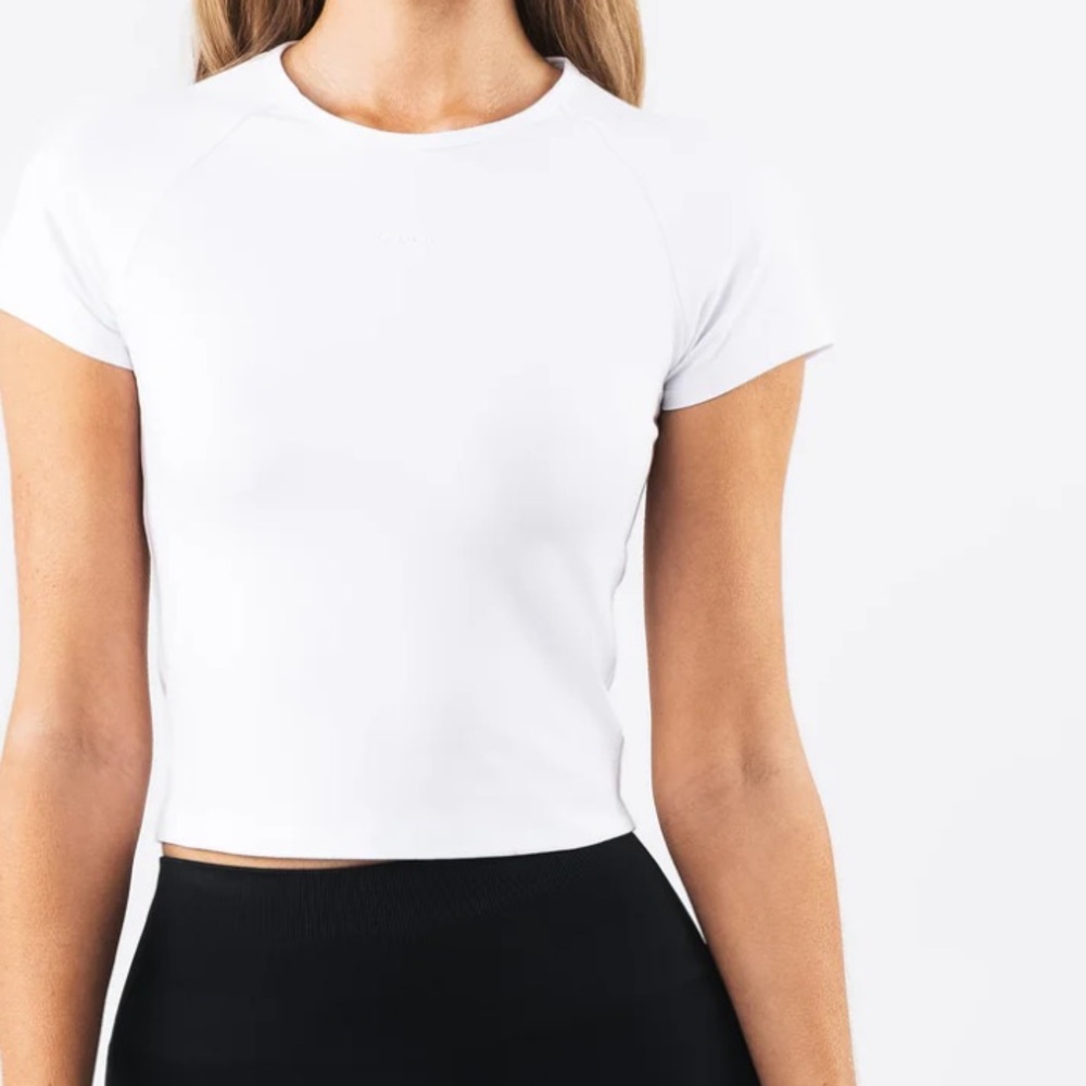 Alphalete Baby Tee - White